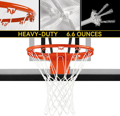 Premium Quality Heavy-Duty Basketball Net Replacement - All-Weather Anti-Whip Design, Compatible with Standard Indoor and Outdoor 12-Loop Rims