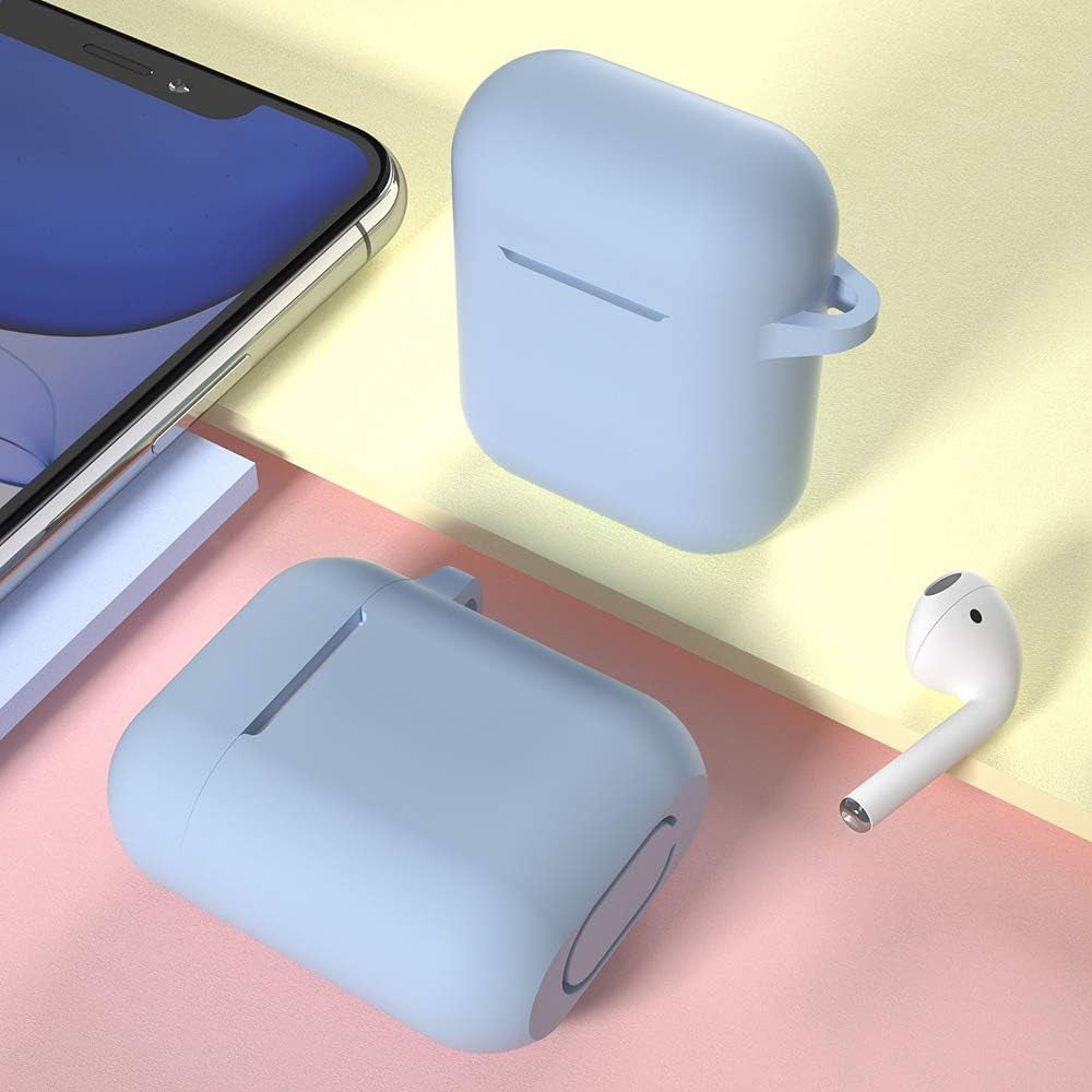 Silicone Case for Apple AirPods 1 & 2 Charging Case (Front LED Visible) - Denim Blue