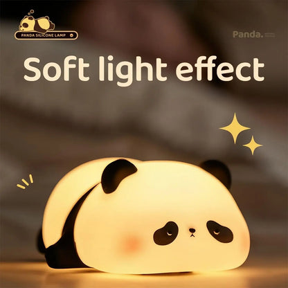 Adorable LED Night Lights - Cute Sheep, Panda, and Rabbit Silicone Lamps for Kids - USB Rechargeable Bedside Decor & Perfect Birthday Gift