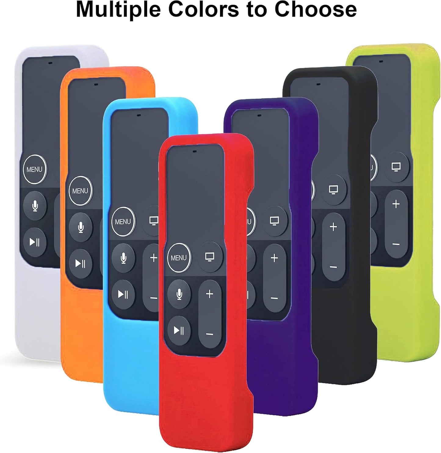 Professional Silicone Case for Apple TV 4K/HD Siri Remote (1st Generation) - Soft, Anti-Slip, Shock-Proof Cover for 5th and 4th Generation Remote Controllers - Black