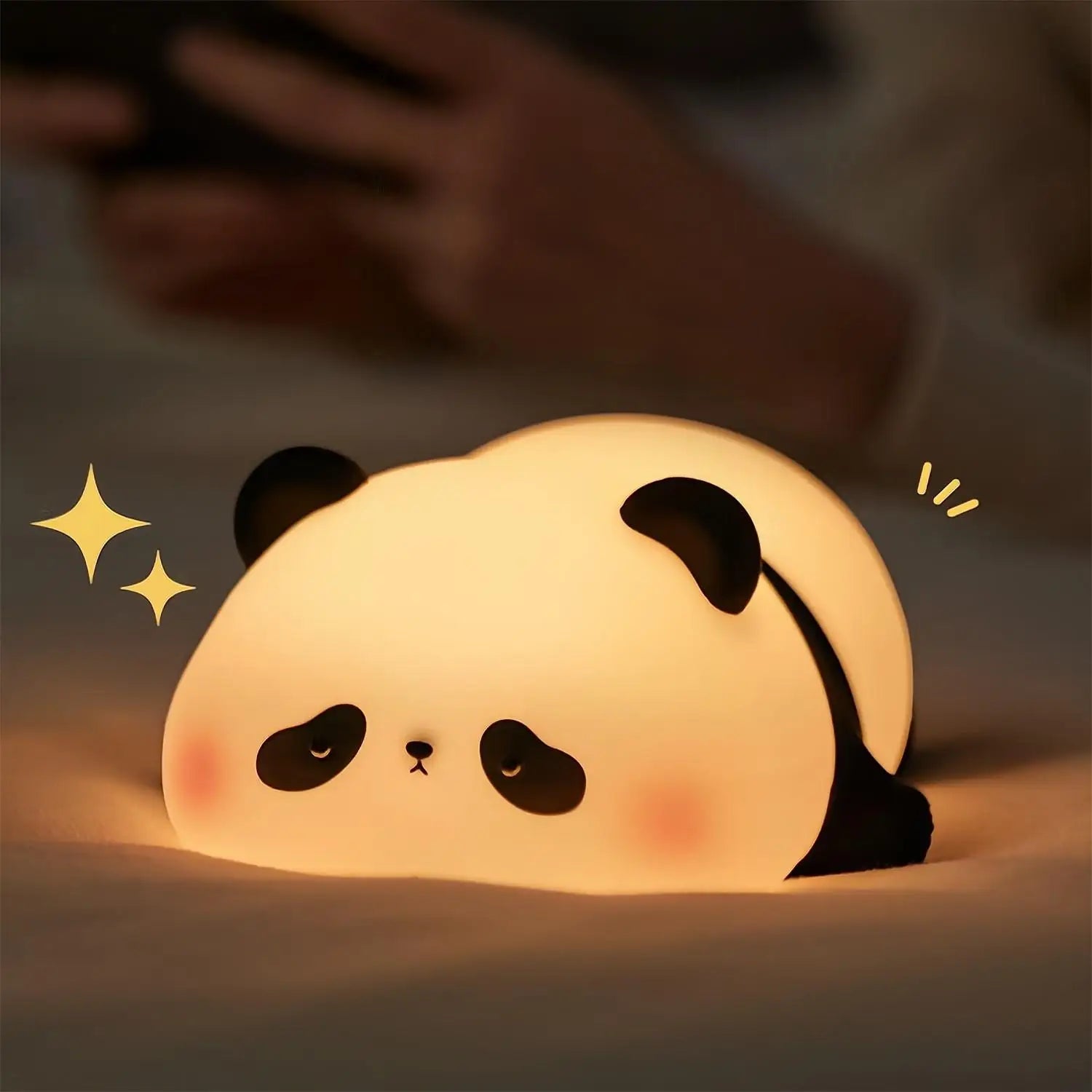 Adorable LED Night Lights - Cute Sheep, Panda, and Rabbit Silicone Lamps for Kids - USB Rechargeable Bedside Decor & Perfect Birthday Gift