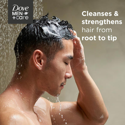 DOVE MEN + CARE Fortifying 2-in-1 Shampoo and Conditioner with Caffeine for Resilient, Stronger Hair - 12 oz, Pack of 6