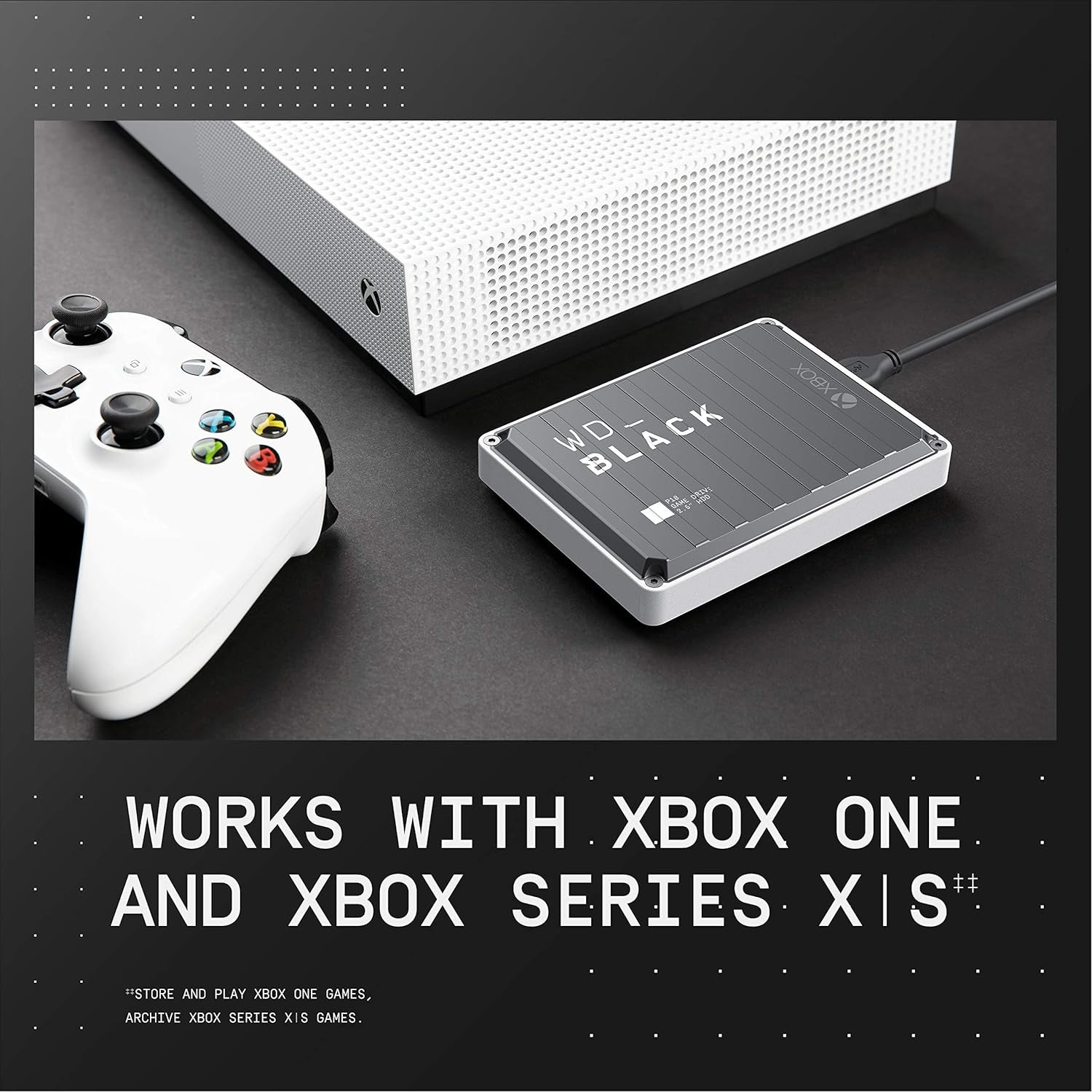 4TB Portable External Hard Drive for Xbox P10 Game Drive - Includes 1-Month Xbox Game Pass - Model BA5G0040BBK-WESN