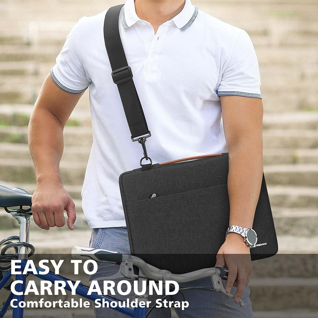 17.3-Inch Water-Resistant Laptop Sleeve and Shoulder Bag for Gaming and Professional Notebooks