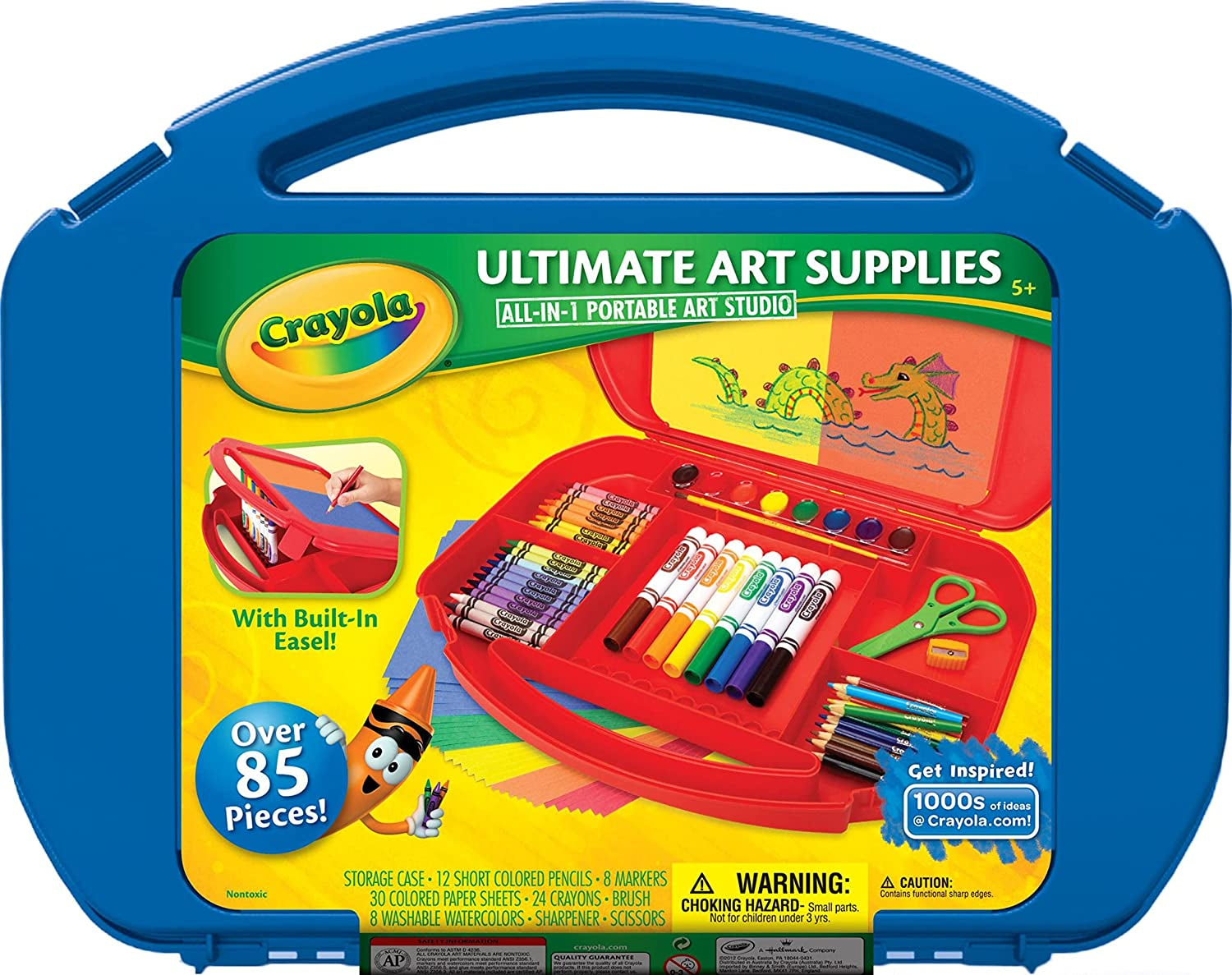 Deluxe Art Set with Easel for Children, 85-Piece Creative Kit, Ideal Gift for Ages 4-7 [Amazon Exclusive]