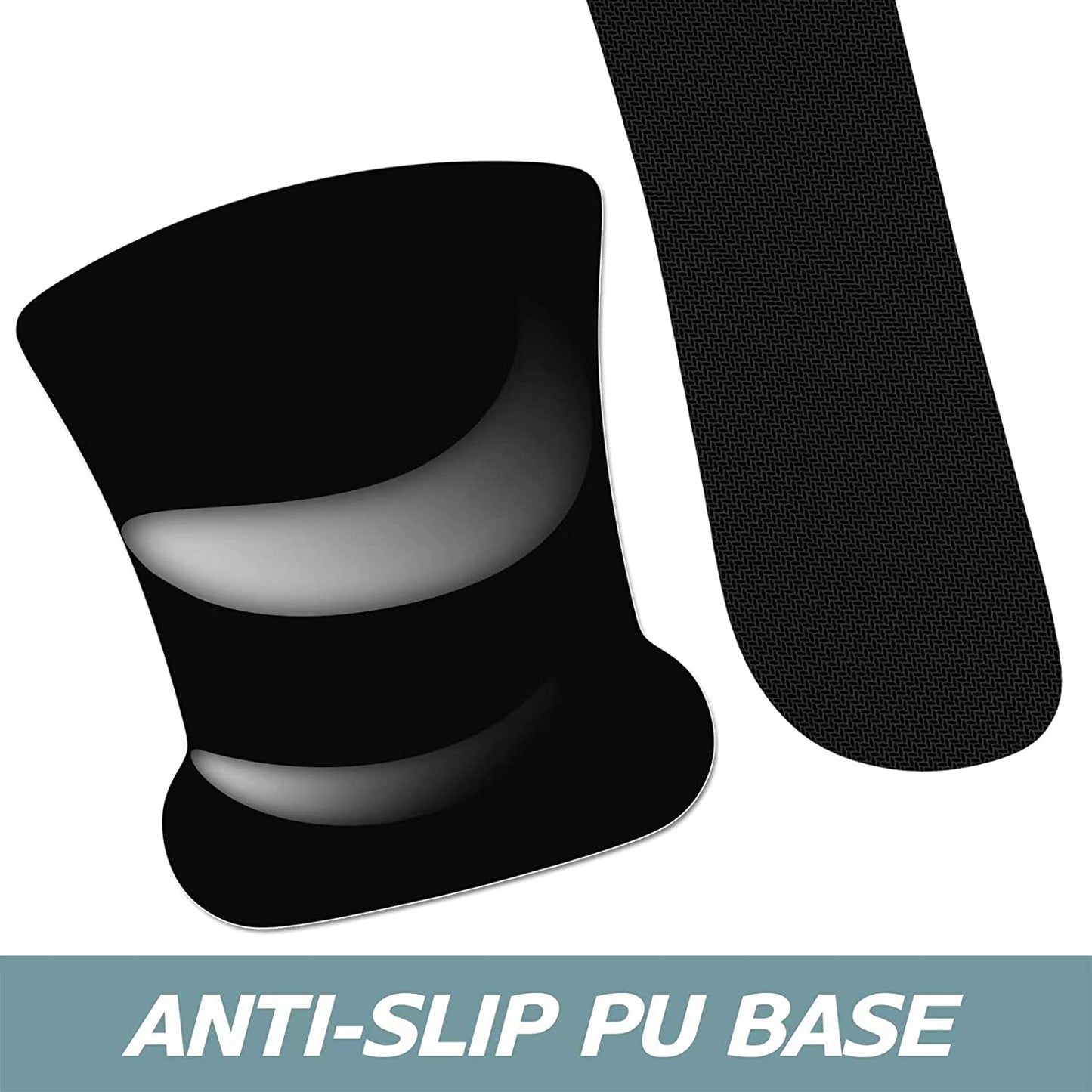 Ergonomic Memory Foam Wrist Support Pads for Mouse and Keyboard - Non-Slip Design for Enhanced Comfort and Pain Relief during Typing and Gaming on PC and Laptop