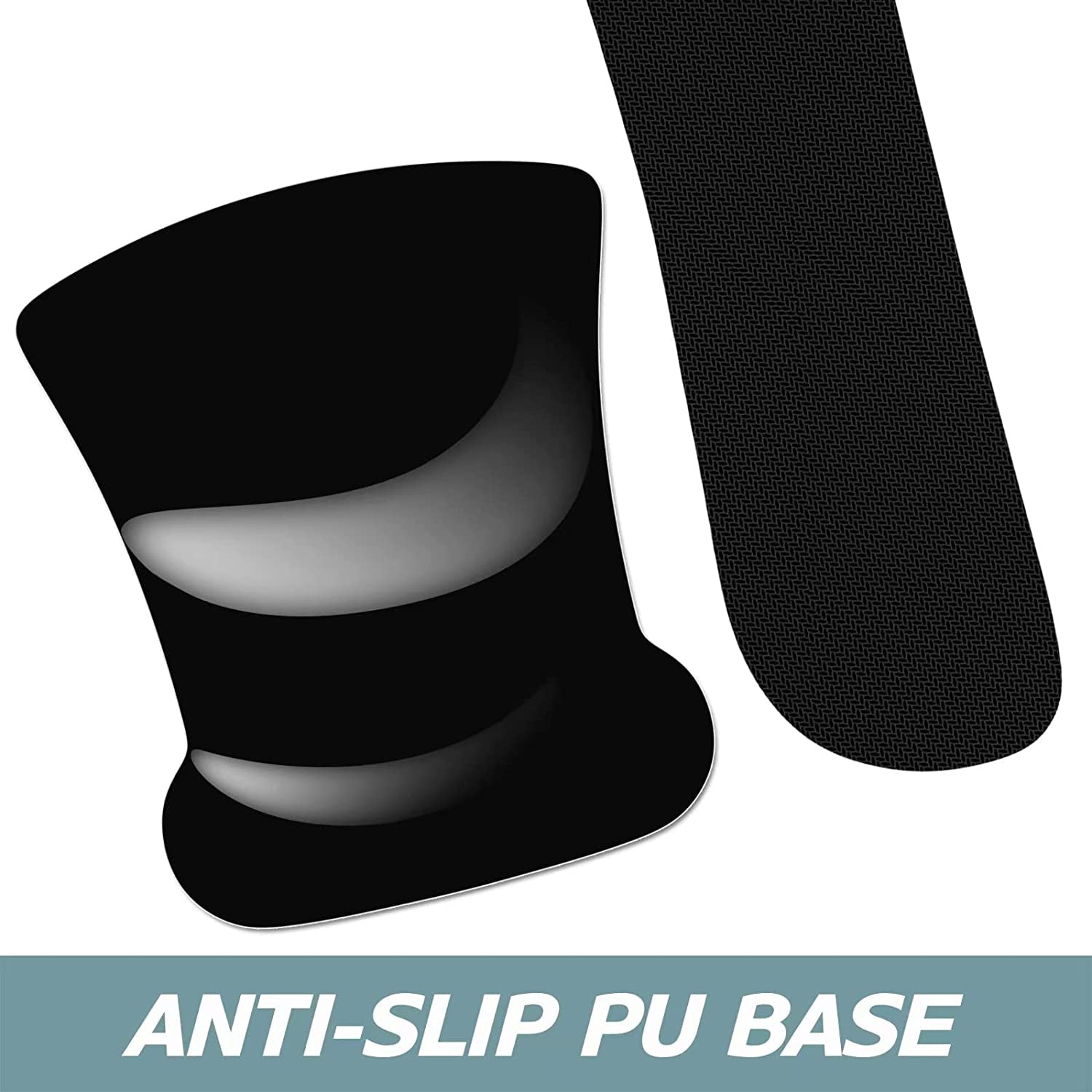 Ergonomic Memory Foam Wrist Support Pads for Mouse and Keyboard - Non-Slip Design for Enhanced Comfort and Pain Relief during Typing and Gaming on PC and Laptop