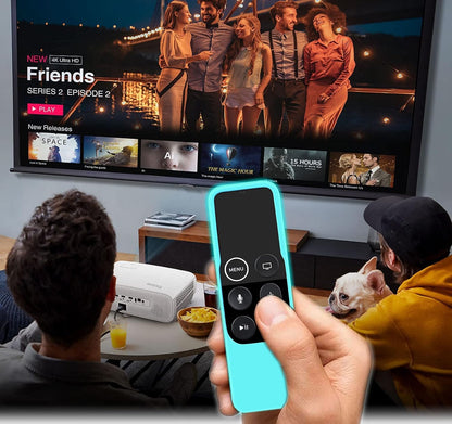 Lightweight Anti-Slip Shockproof Silicone Case for Apple TV 4K and 4th Generation Remote with Glow in the Dark Feature