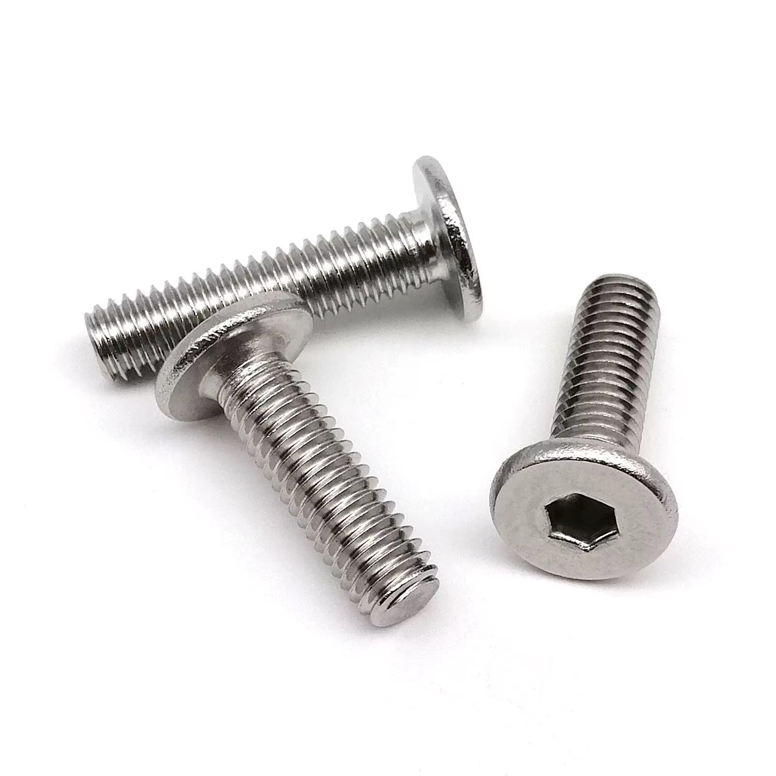304 A2-70 Stainless Steel Ultra-Thin Hexagon Socket Allen Head Screws Available in Sizes M1.6 to M8