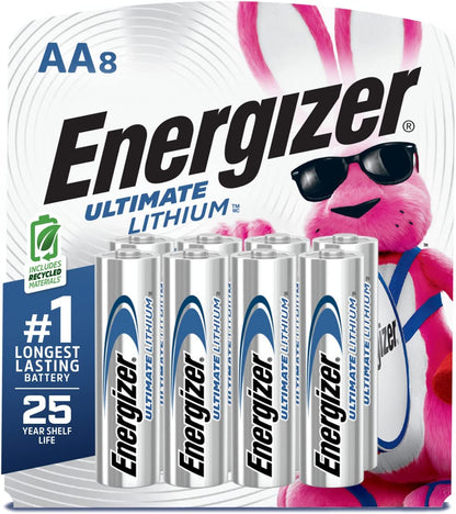 Ultimate Lithium AA Batteries - 8 Count, 1.5V Double A Batteries