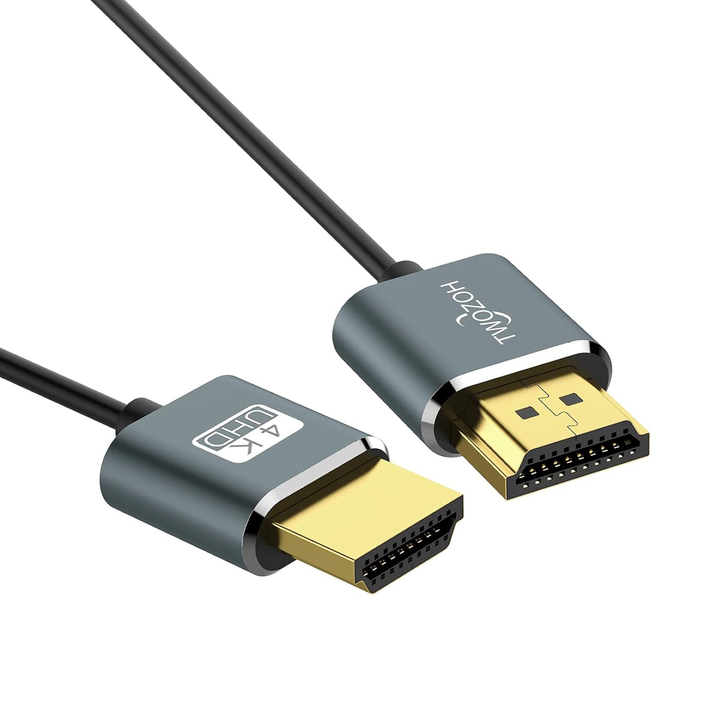 25FT Ultra-Slim HDMI 2.0 Cable, Flexible HDMI Cord Supporting 3D, 4K@60Hz, 2160P, and 1080P Output