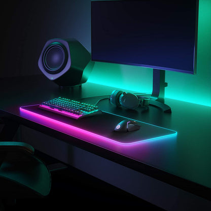 SteelSeries QcK XL RGB Prism Gaming Mouse Pad - Extra-Large Cloth Design for Desk Coverage