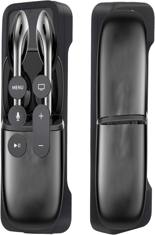 Shockproof Silicone Remote Cover Case for Apple TV 4K (4th Generation) - Black