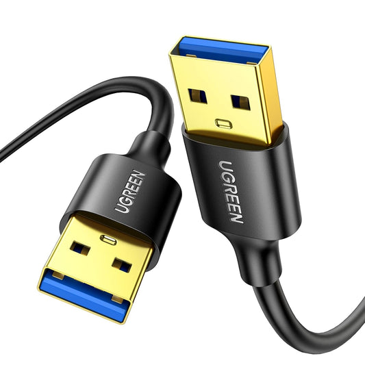 UGREEN USB 3.0 Male to Male Cable, 5 Gbps Data Transfer, Durable Nylon 3.3 FT, Compatible with Hard Drives, Cooling Fans, Cameras, DVD Players, TVs, Flashlights, Hubs, Monitors, Speakers, and More