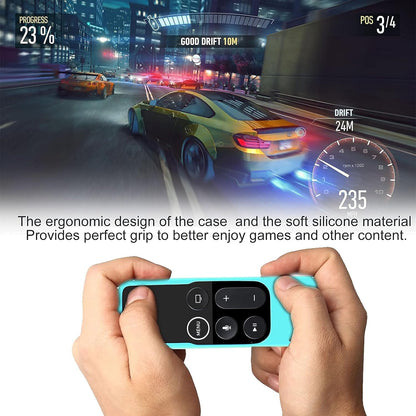 Lightweight Anti-Slip Shockproof Silicone Case for Apple TV 4K and 4th Generation Remote with Glow in the Dark Feature