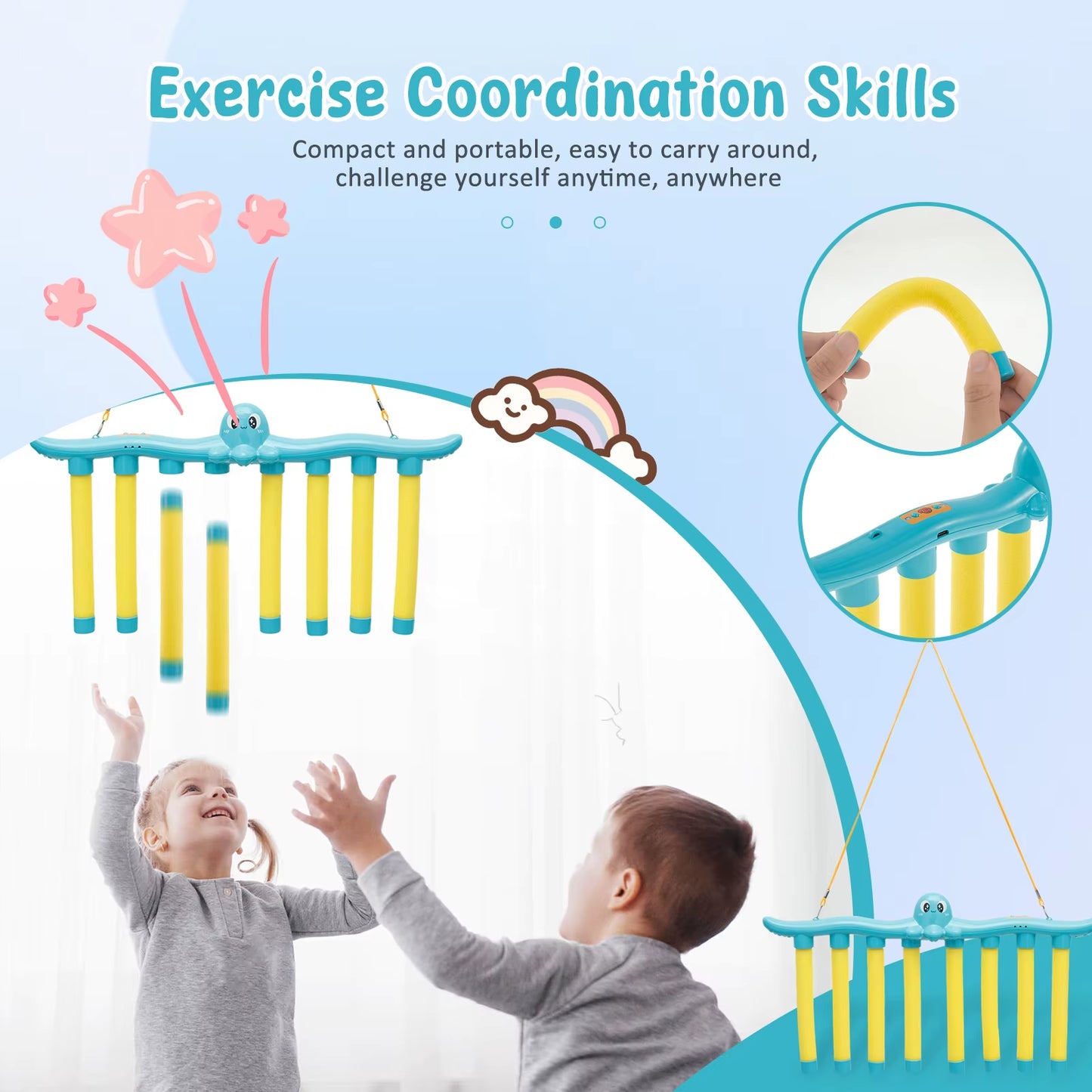 Challenge Falling Sticks Educational Game for Children - Hand-Eye Coordination and Parent-Child Interactive Sports Toy